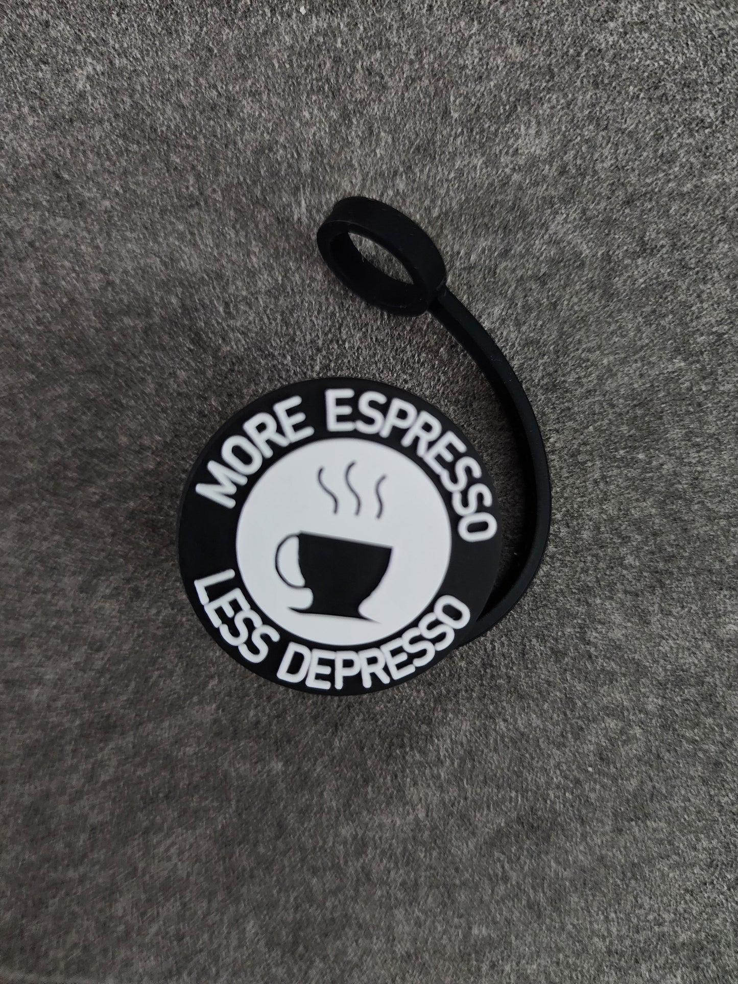 Straw Toppers-More Espresso Less Depresso