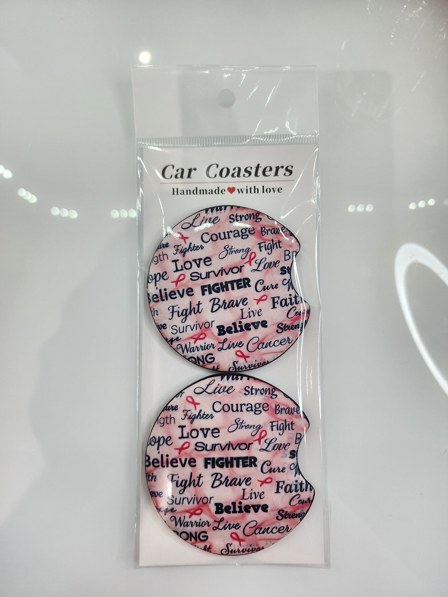 Car Coaster- Fight Breast Cancer