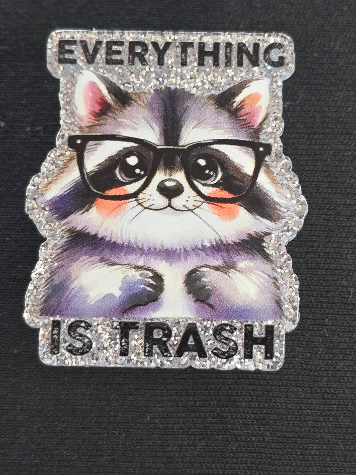 Acrylic Bogg Bag Charms - Everything Is Trash