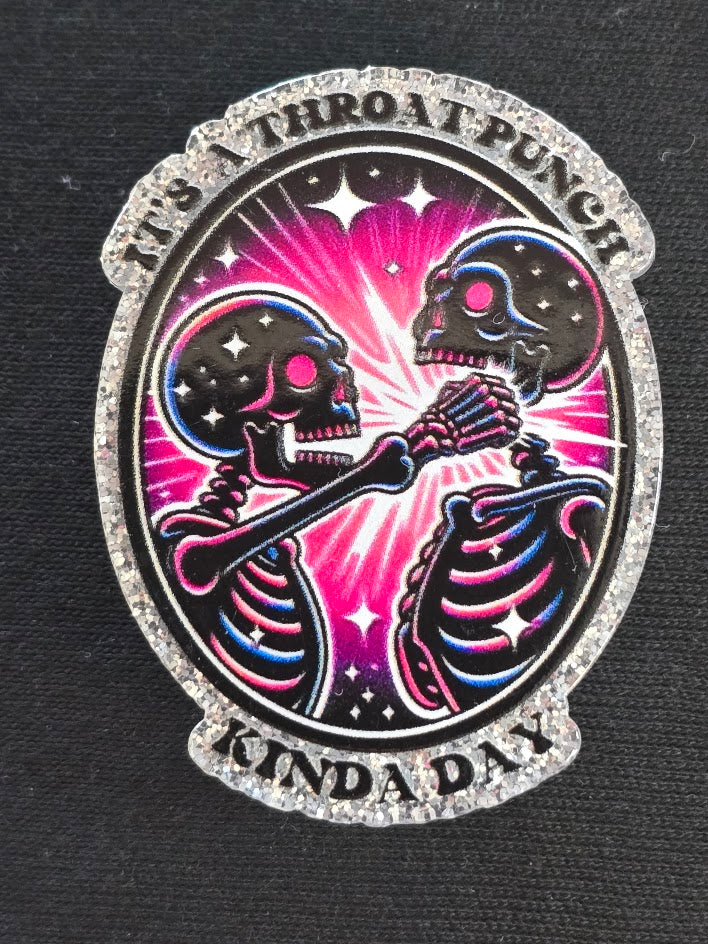 Acrylic Bogg Bag Charms - It's A Throat Punch Kinda Day