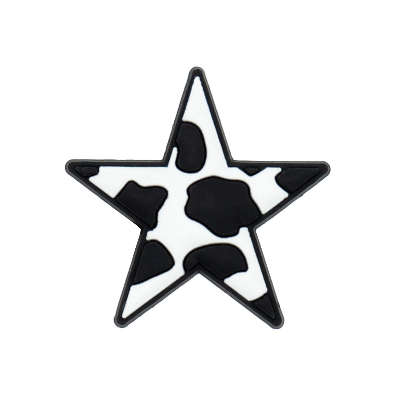 Cowprint Star Shoe Charm