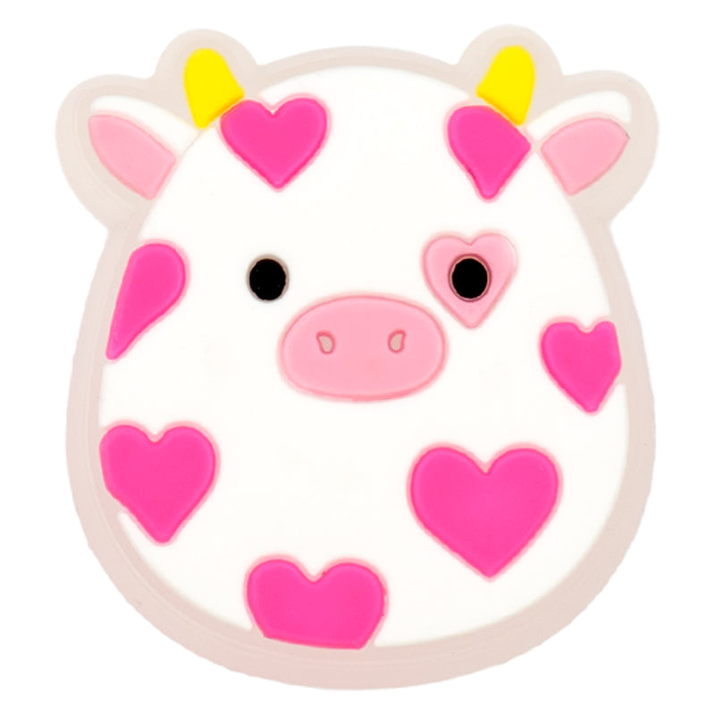 Pink Hearts Cow LED Shoe Charm
