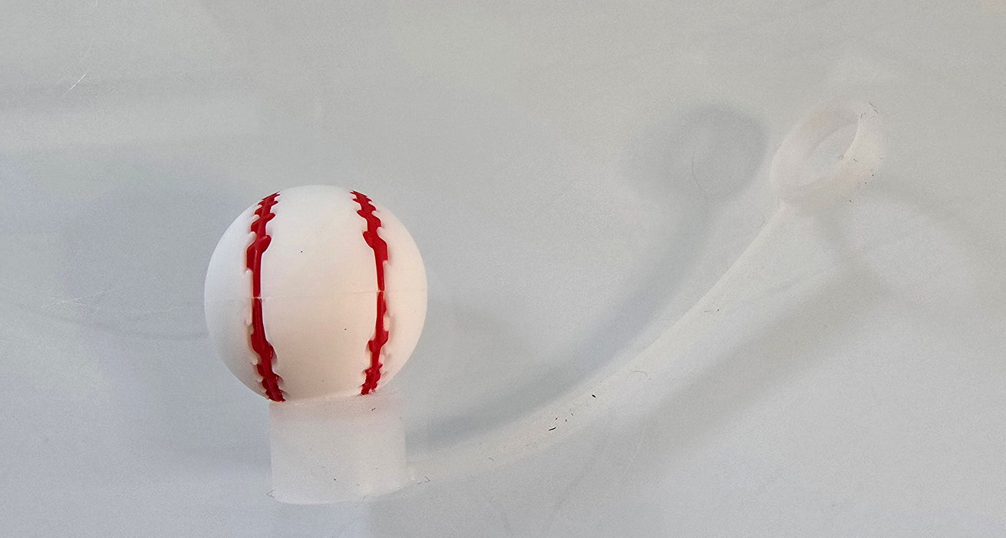 3D Straw Toppers- Baseball