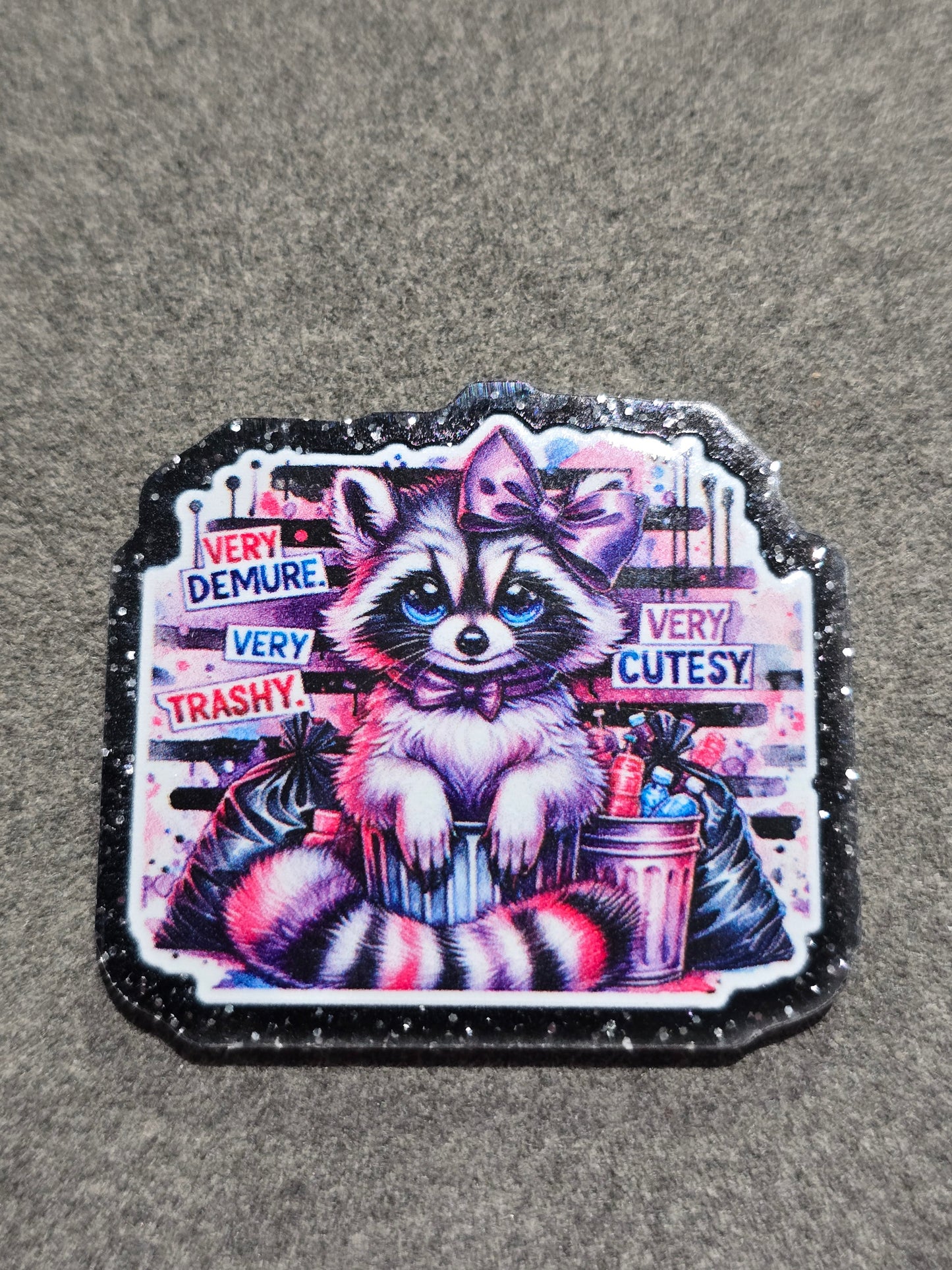 Acrylic Glitter Flatbacks- Very Demure