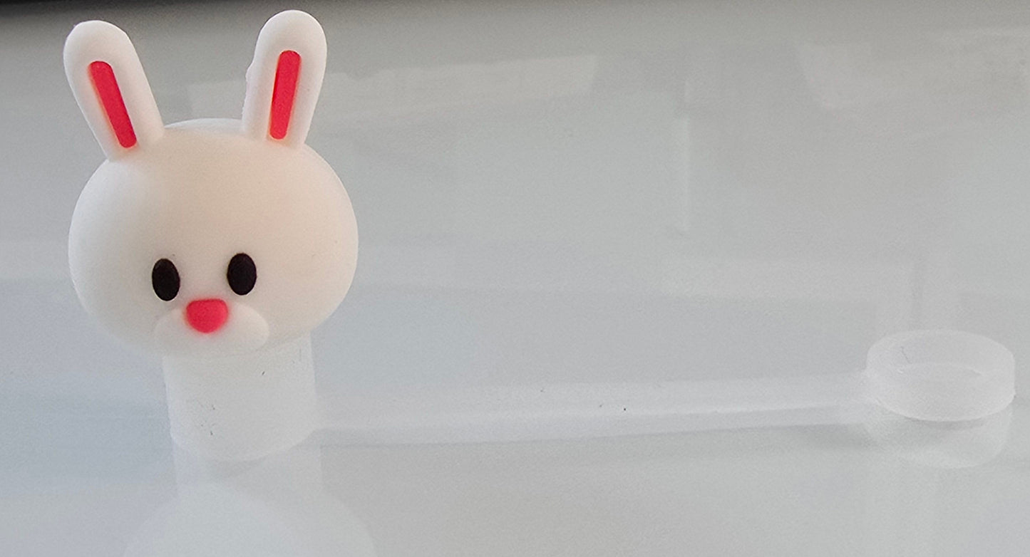 3D Straw Toppers- Bunny