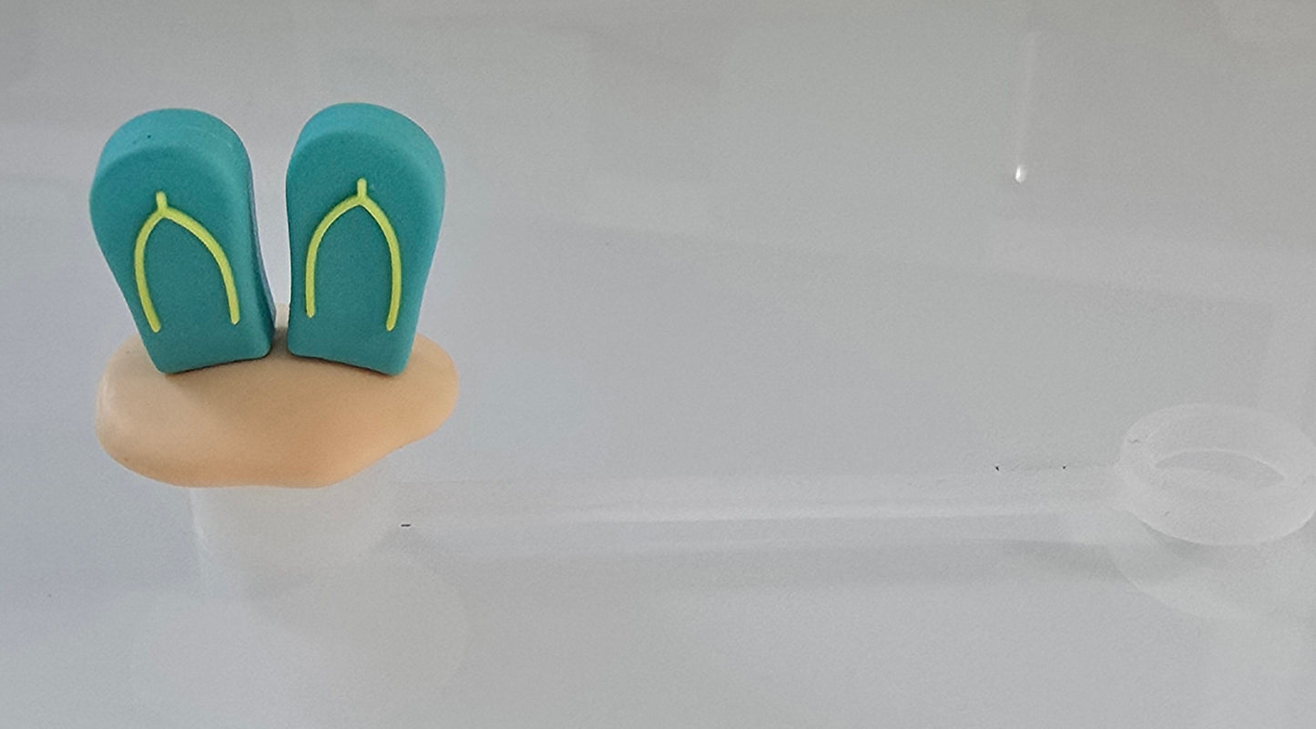 3D Straw Toppers- Flip Flops