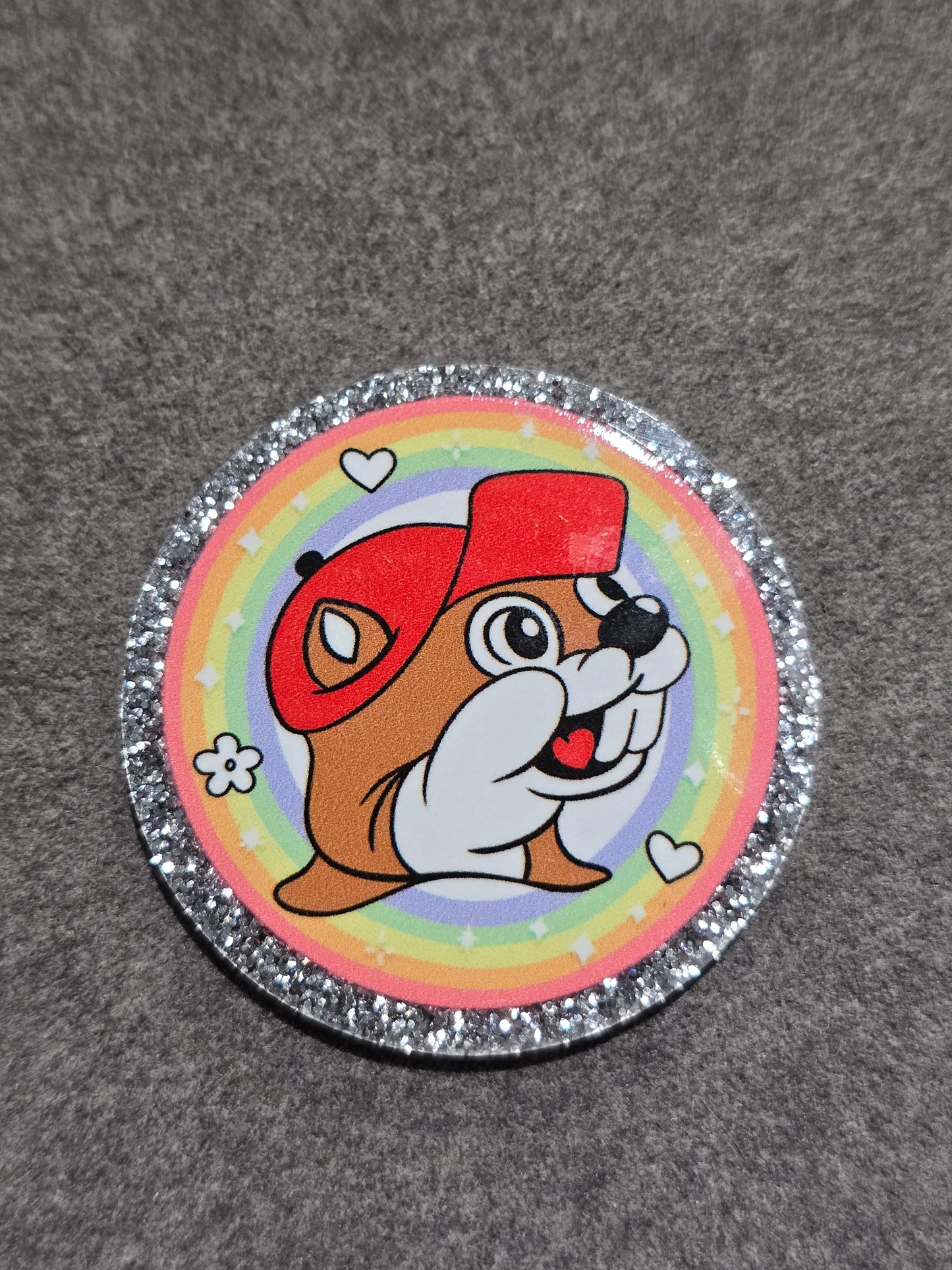 Acrylic Glitter Flatbacks- Bucee