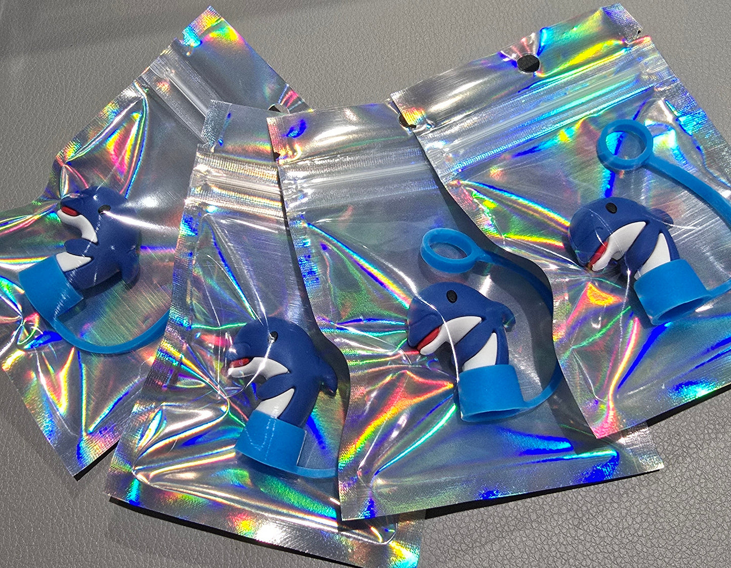 3D Straw Toppers- Dolphin