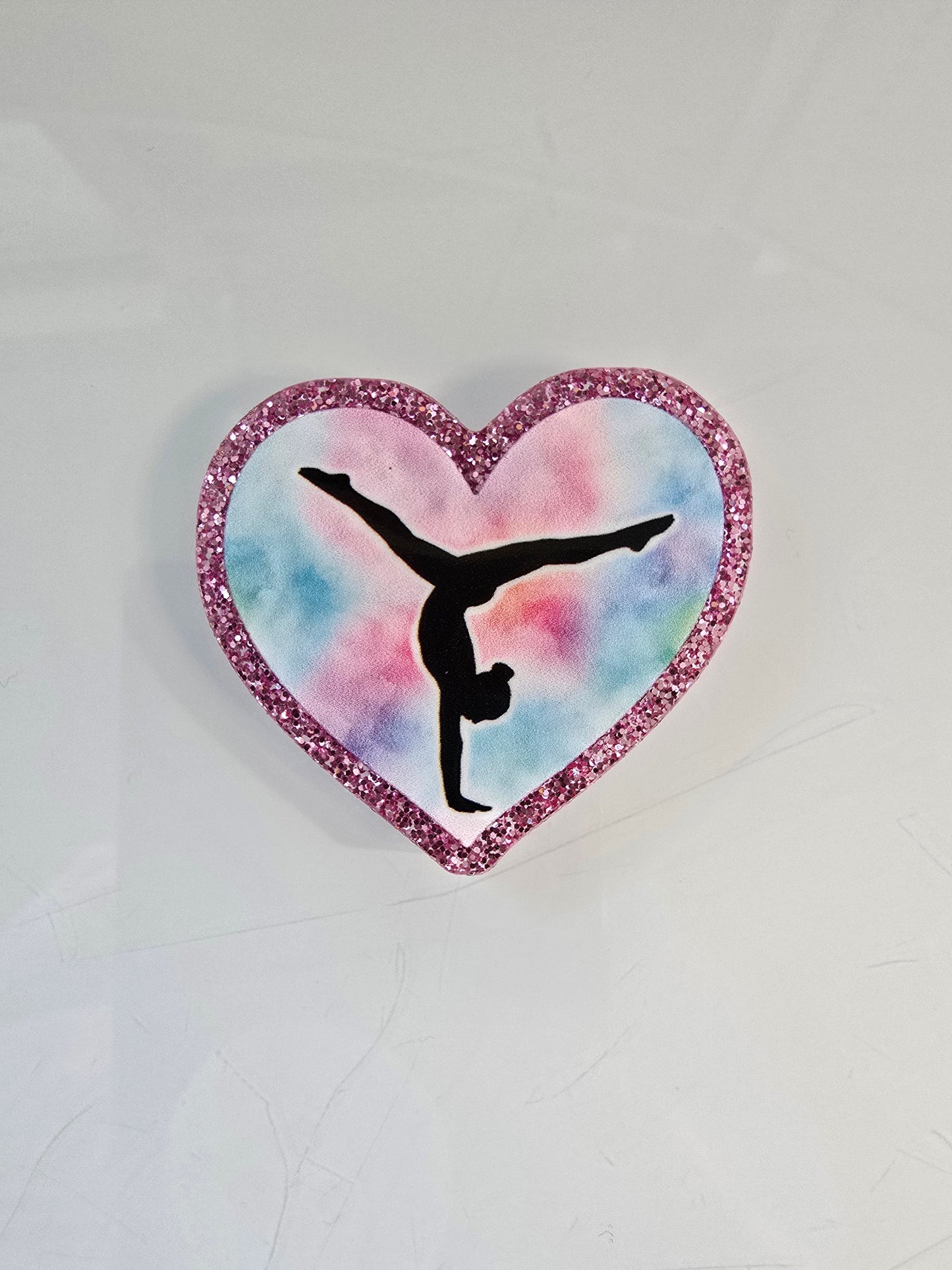 Acrylic Glitter Flatbacks-Gymnastics