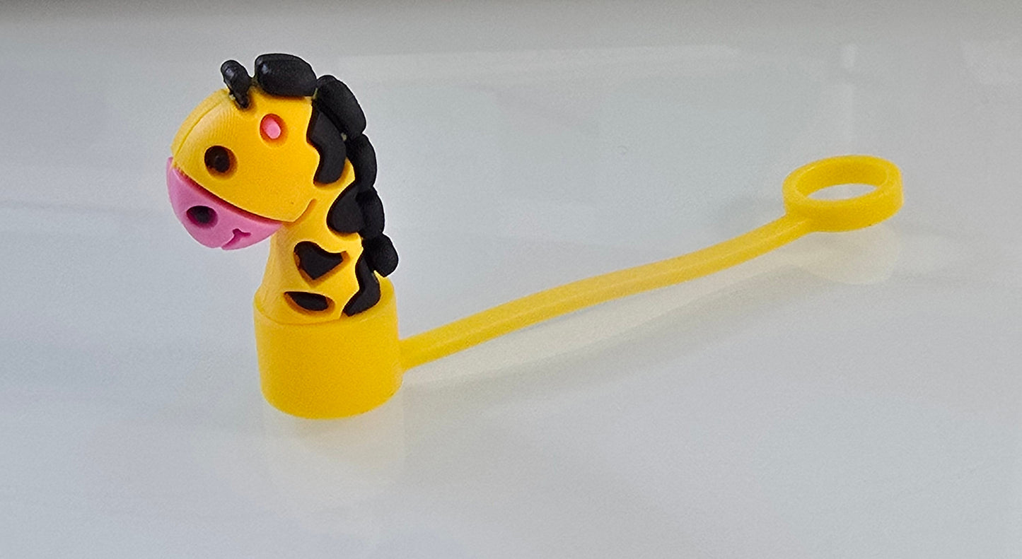 3D Straw Toppers- Giraffe