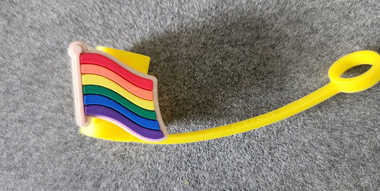 Straw Toppers-Pride Flag