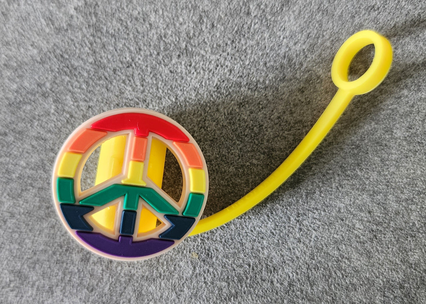 Straw Toppers-Pride Peace Sign