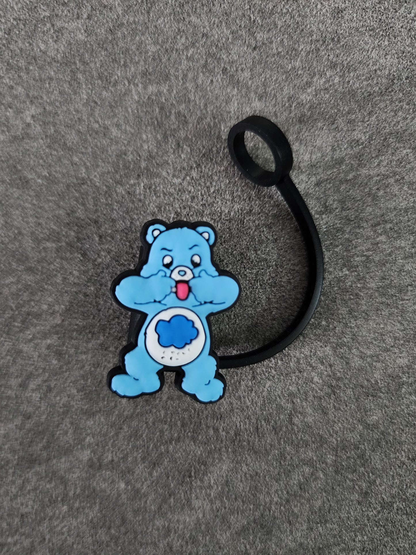 Straw Toppers-Blue Care Bear