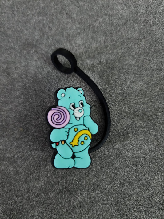 Straw Toppers-Care Bear Aqua