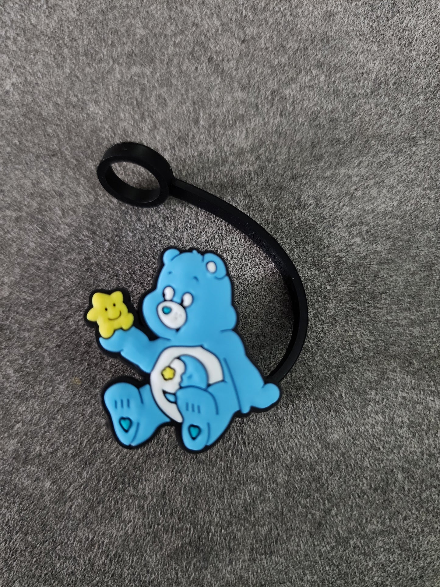 Straw Toppers-Blue Care Bear Goodnight Bear