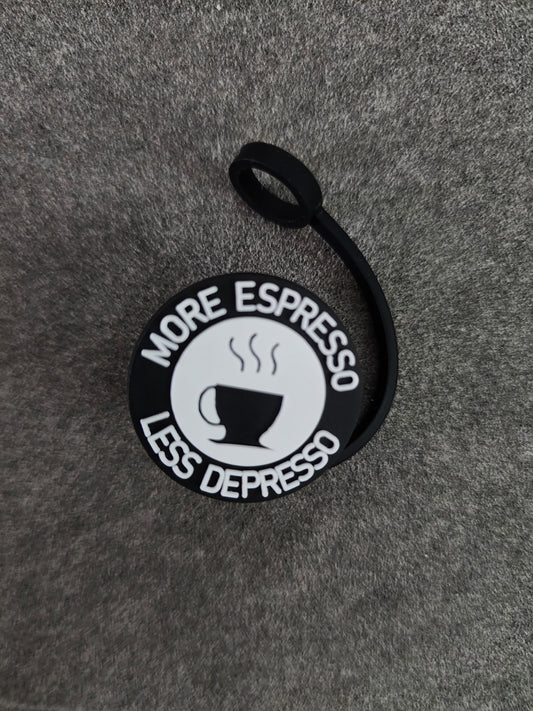 Straw Toppers-More Espresso Less Depresso