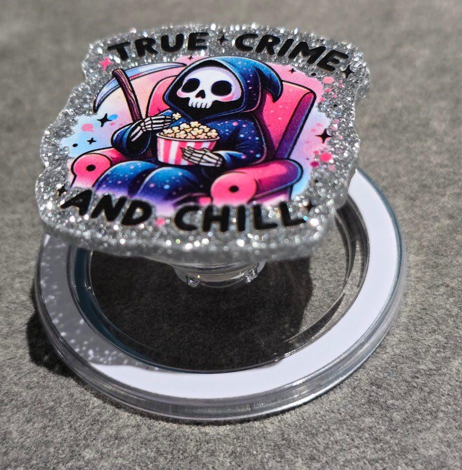 Magnetic Phone Grips – True Crime And Chill