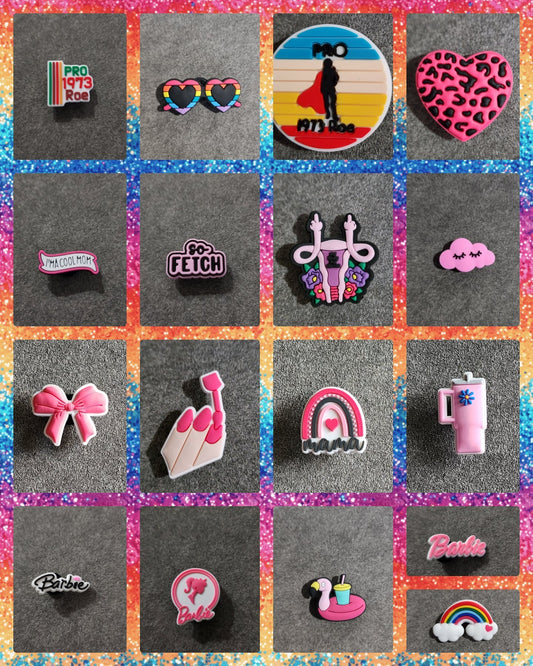 Pink-Women's Rights Shoe Charms