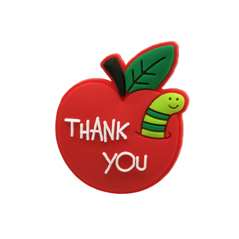 "Thank You" Apple Croc Charm