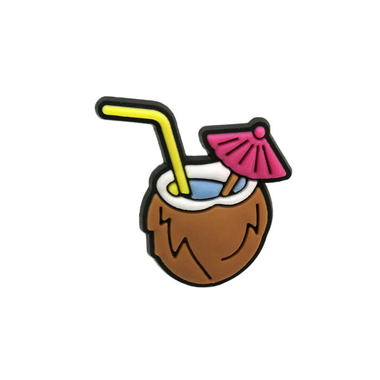 Coconut Drink Shoe Charm