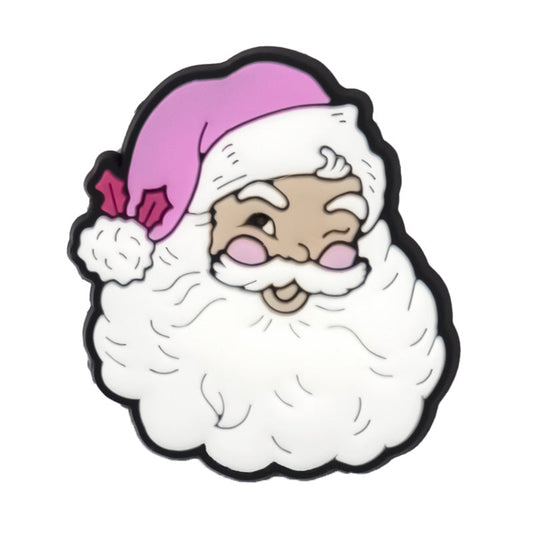 Pink Santa Straw Topper