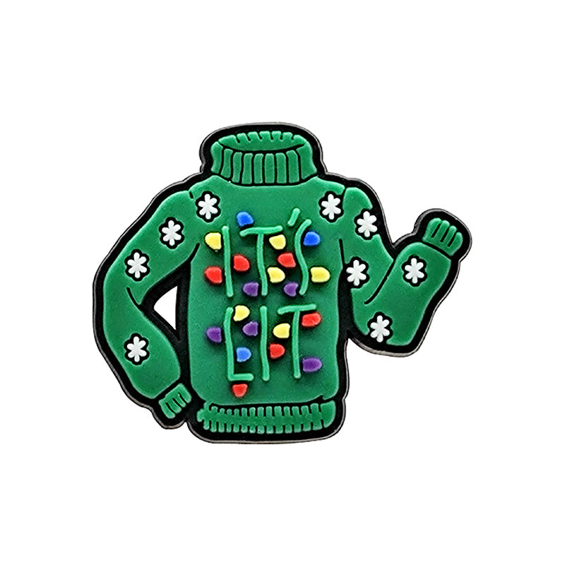 Green Christmas Sweater Straw Topper