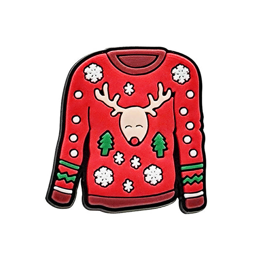 Reindeer Christmas Sweater Straw Topper