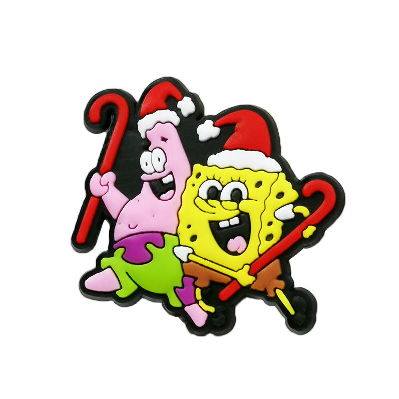 Spongebob and Patrick Christmas Straw Topper