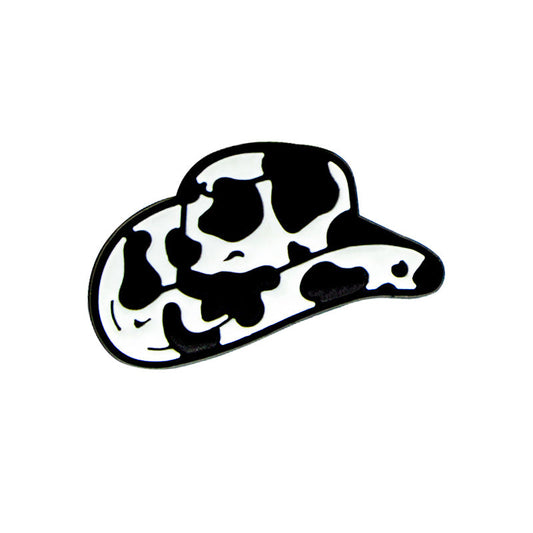 Cow Print Cowboy Hat Shoe Charm