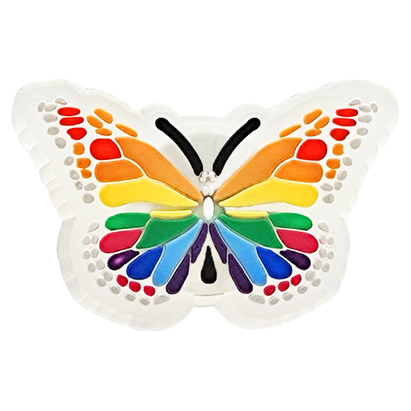 Rainbow Butterfly LED Shoe Charm