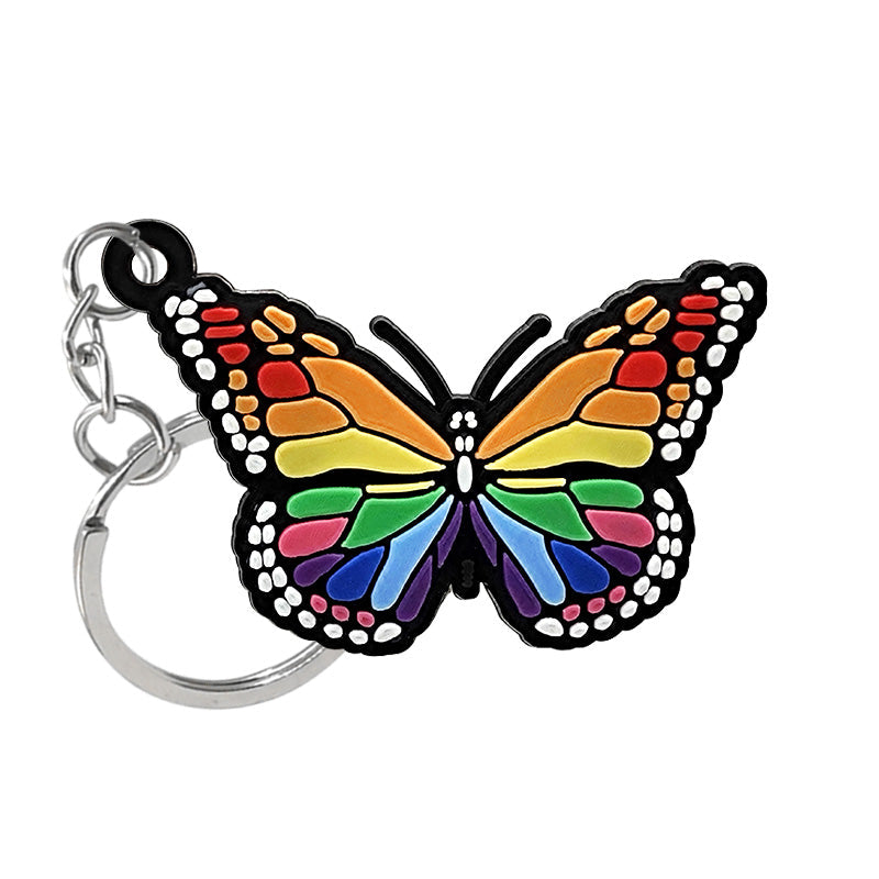 Charm Keychains- Rainbow Butterfly