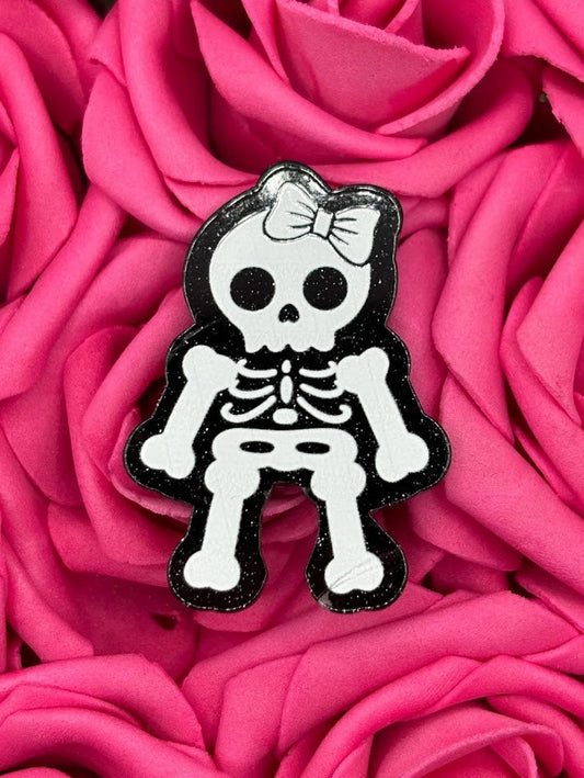 Girly Skeleton Bogg Bag Charm