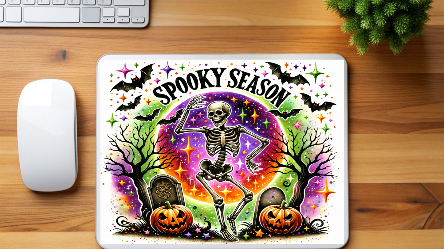 Spooky Season Skeleton Mouse Pad