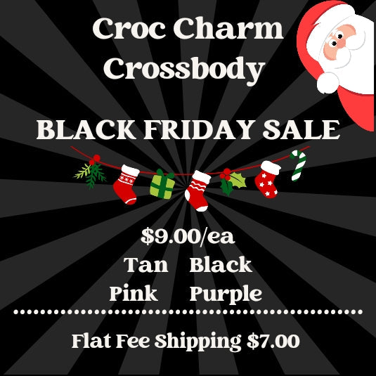 Black Friday Sale Croc Charm Crossbody Purse