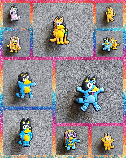 Blue Dog Shoe Charms
