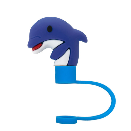 3D Straw Toppers- Dolphin