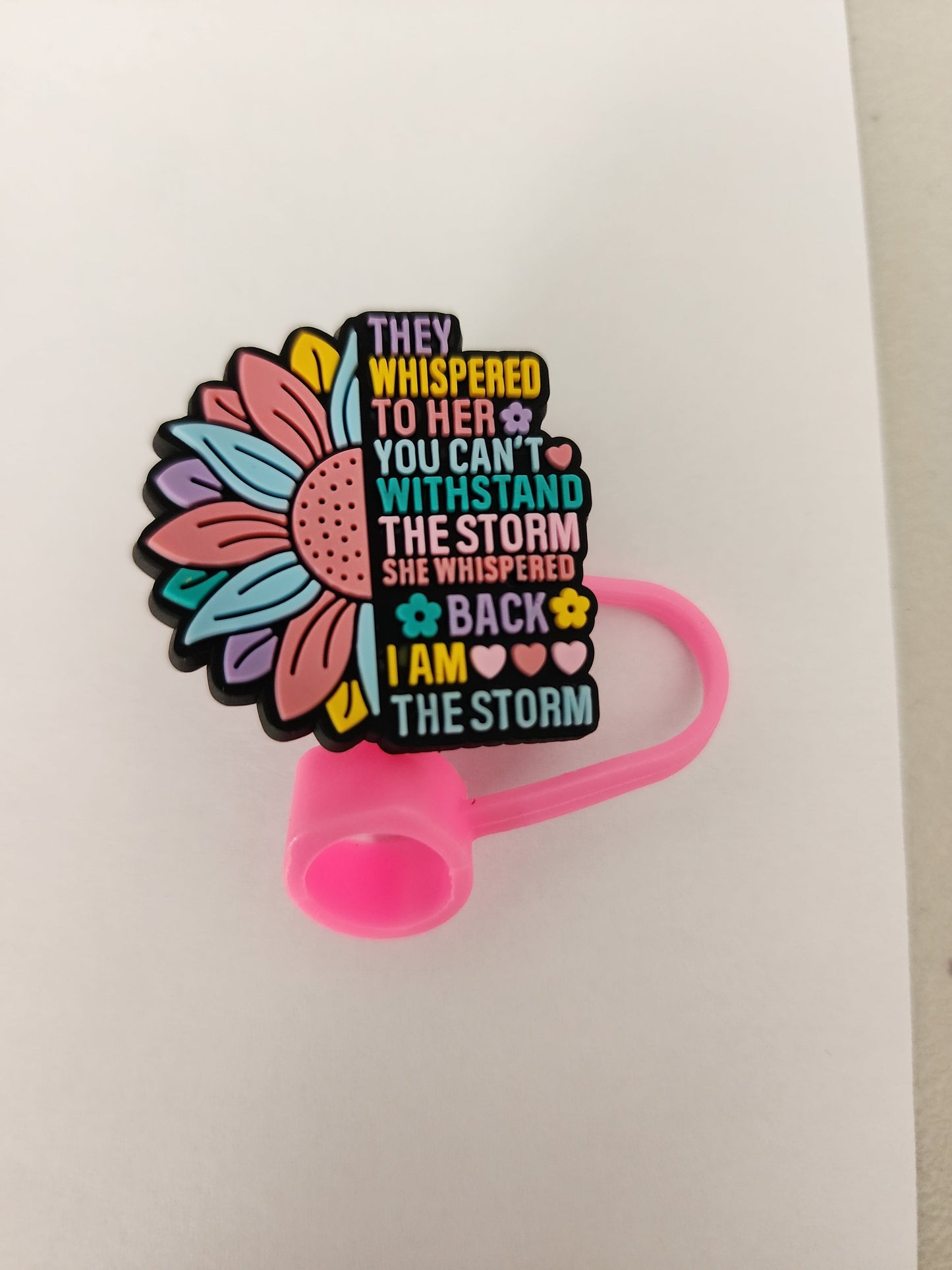 Motivational Quotes Straw Toppers - “I Am the Storm”