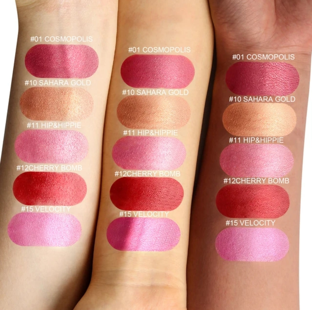 🫦 #12 🍒 Cherry Bomb Metallic Glam Shimmer Lipstick 🫦