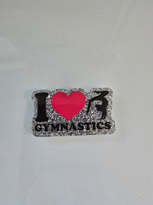 Acrylic Glitter Flatbacks-Gymnastics 3