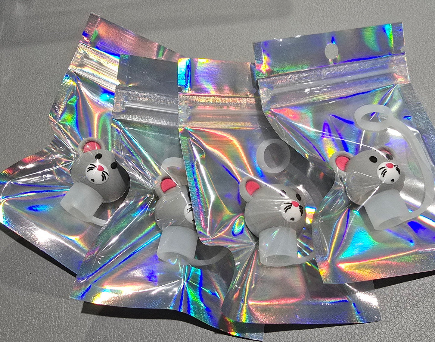 3D Straw Toppers- Mouse