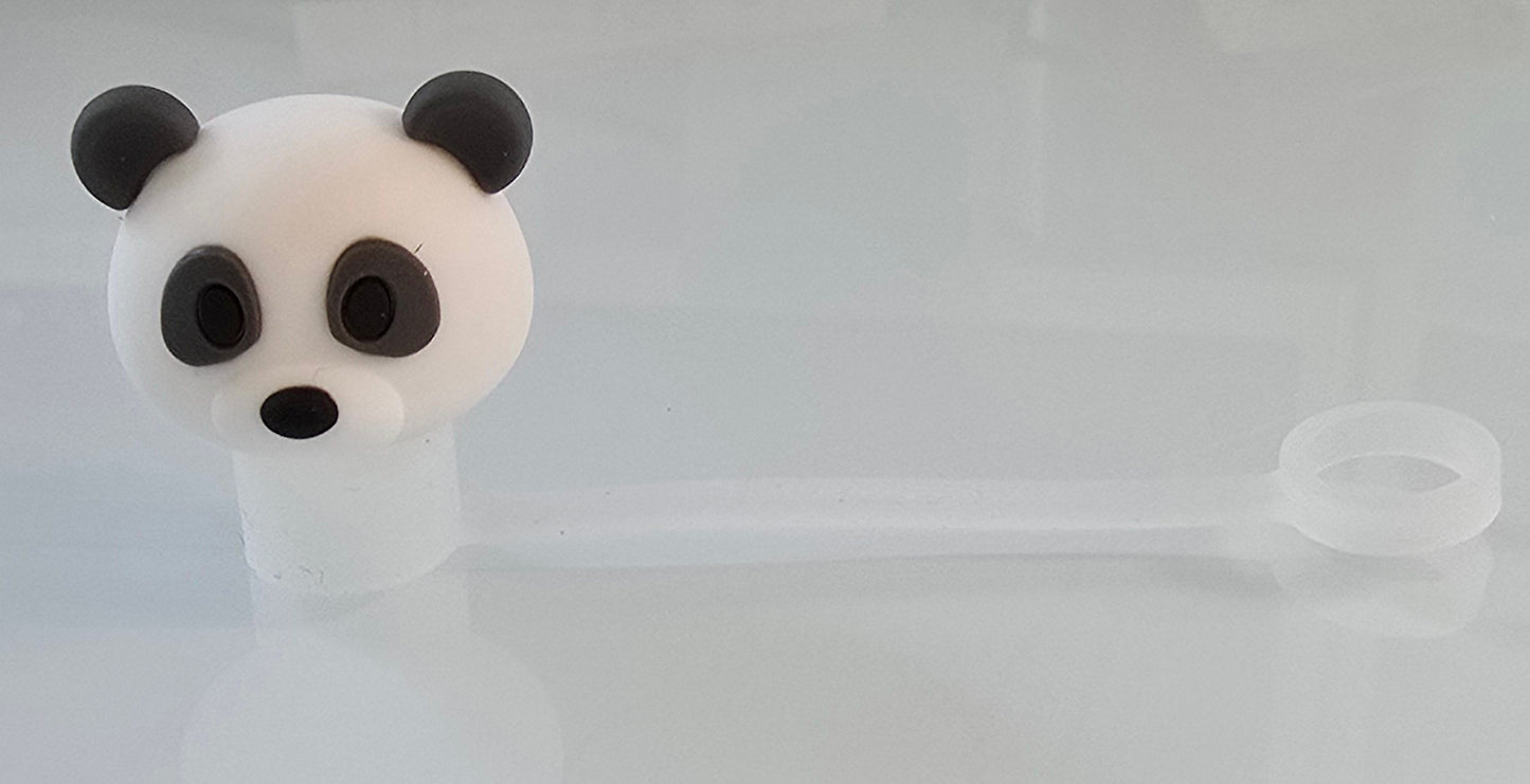 3D Straw Toppers- Panda