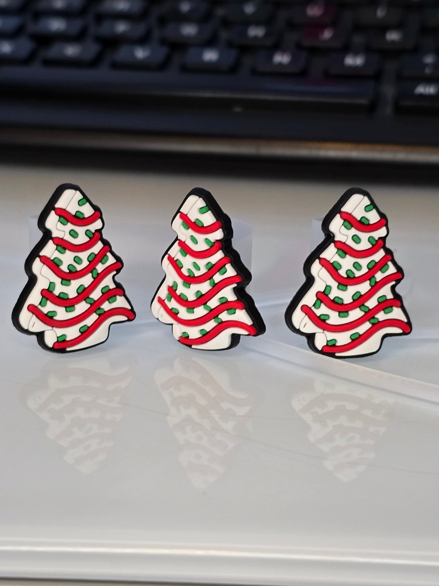 Christmas Tree Snack Cake Straw Topper