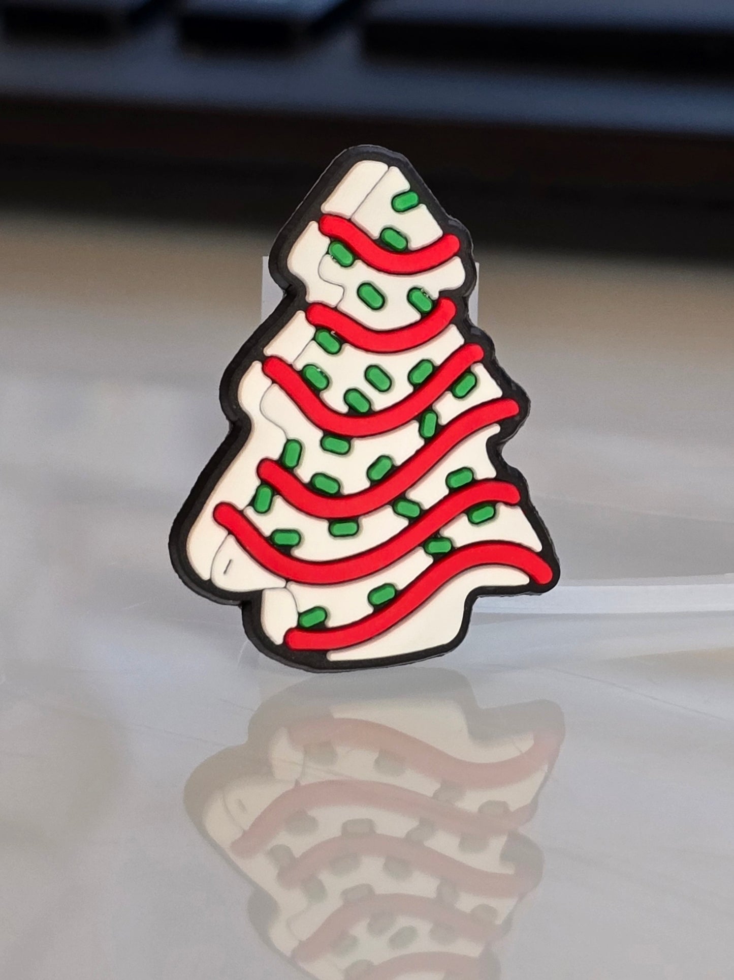 Christmas Tree Snack Cake Straw Topper