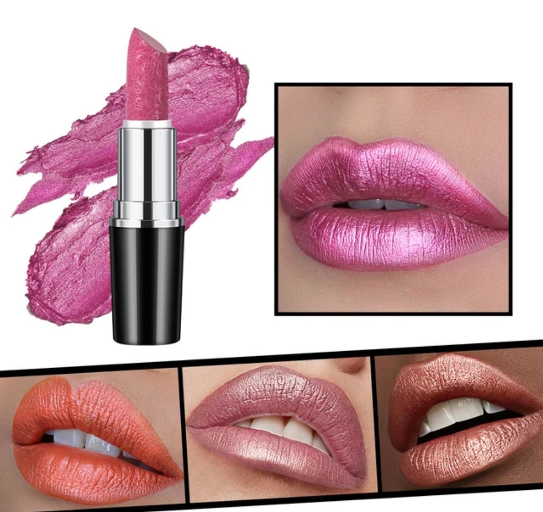 🫦 #12 🍒 Cherry Bomb Metallic Glam Shimmer Lipstick 🫦