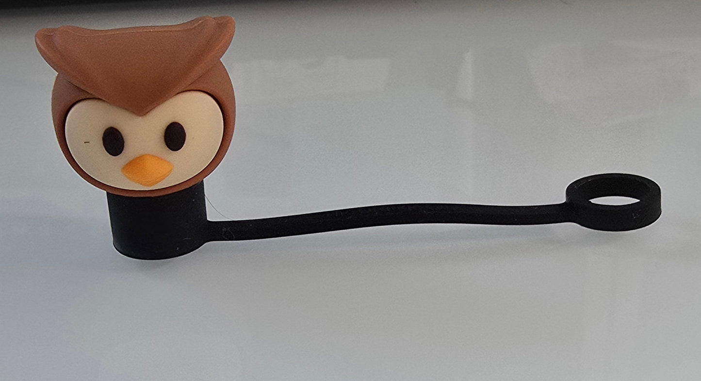 3D Straw Toppers- Owl