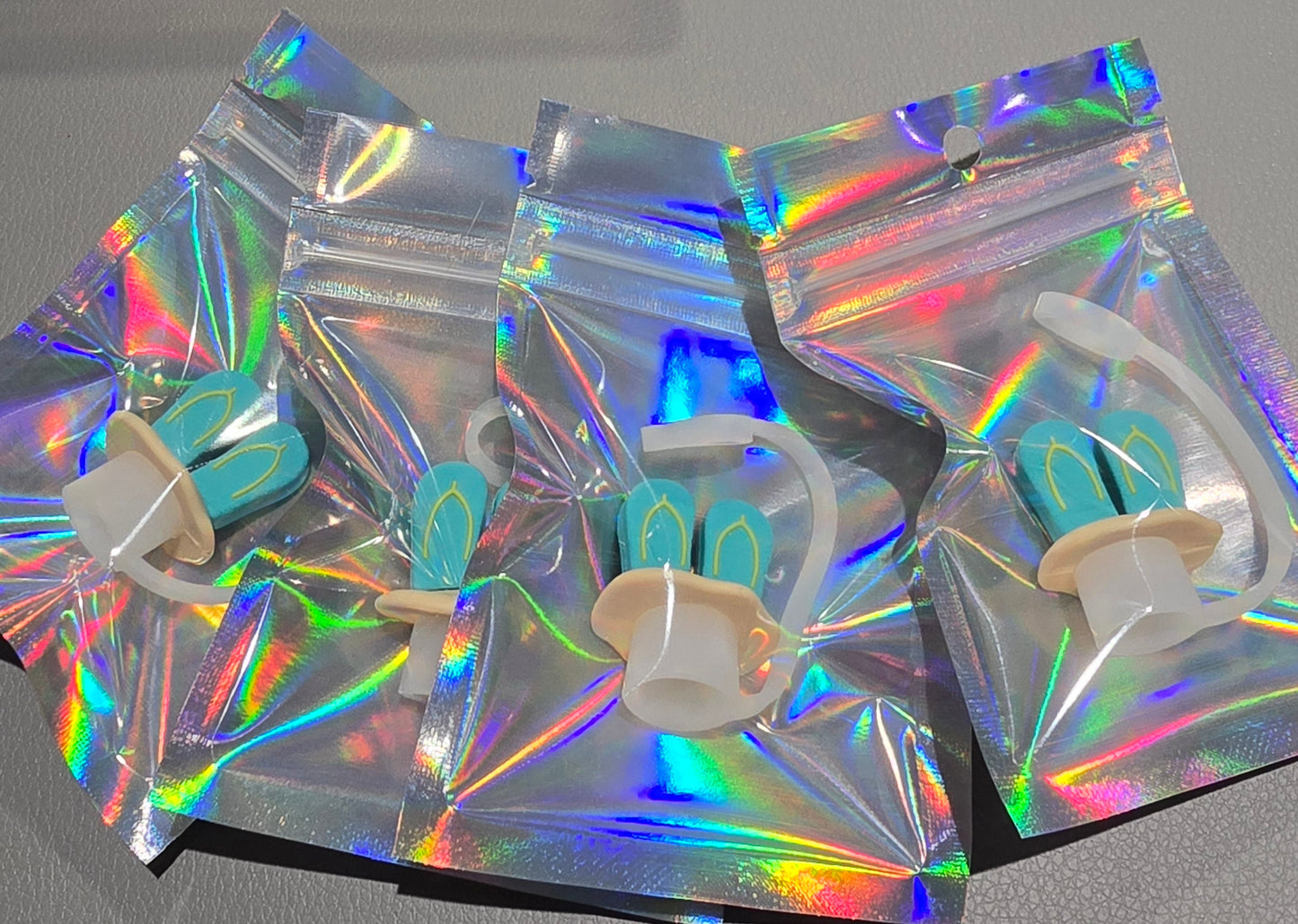 3D Straw Toppers- Flip Flops