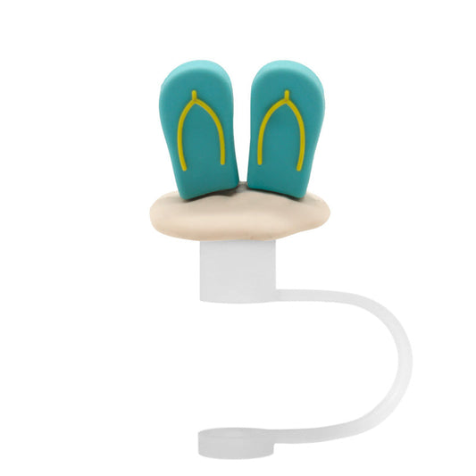 3D Straw Toppers- Flip Flops