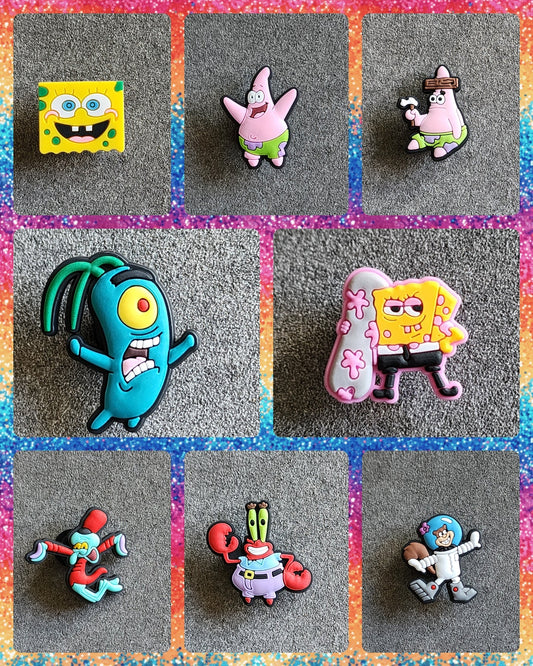 Mr. Yellow Square Pants Shoe Charms