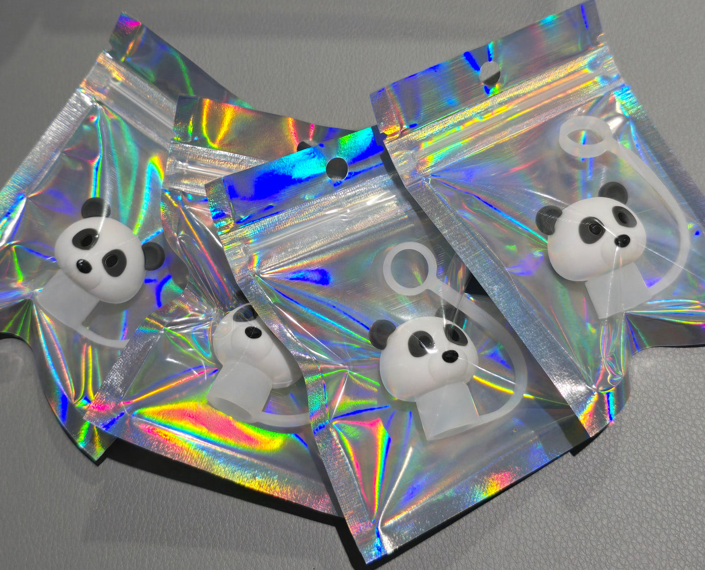 3D Straw Toppers- Panda