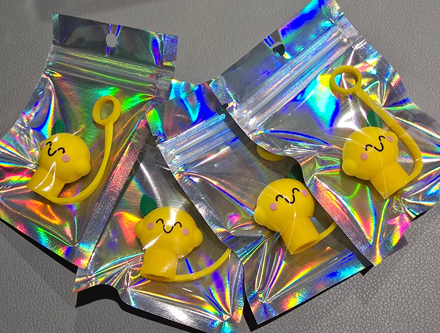 3D Straw Toppers- Lemon